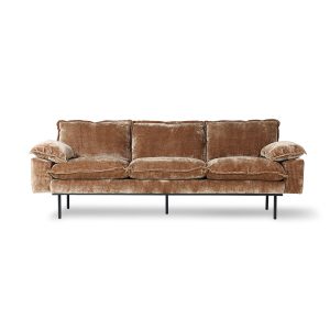 Retro sofa 3 posti hkliving velluto a coste